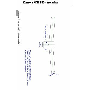 KONZOLA DVOSTRANA NASADNA fi60/krak fi60 L=500mm 180°