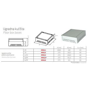 KUĆIŠTE ugradno PODNE KUTIJE 4M Advance MFA11