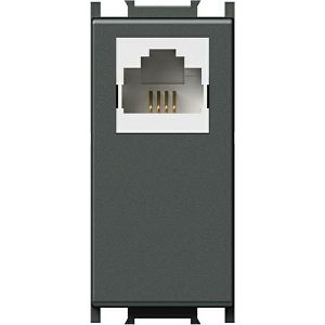 MODUL PRIKLJUČNICA RJ11 CAT.3E 8/4 telefonska antracit KM30AT