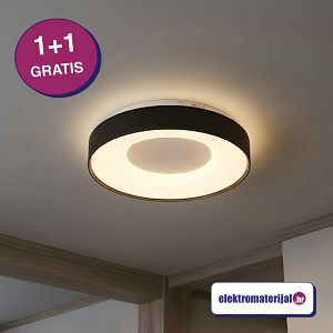 PLAFONJERA LED 25W 3×CCT (3000-4000-6500K) crna mat fi 385 1+1 gratis
