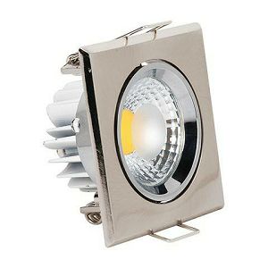 SVJETILJKA HL678L 3W LED cob IP20 2700K 230V ugradna kvadrat crom matt