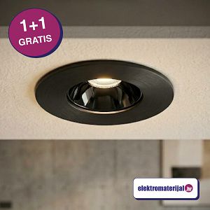 SVJETILJKA UGRADNA 1W 3000K 75lm LED SPOT OKRUGLA crna fi 30mm 1+1 gratis