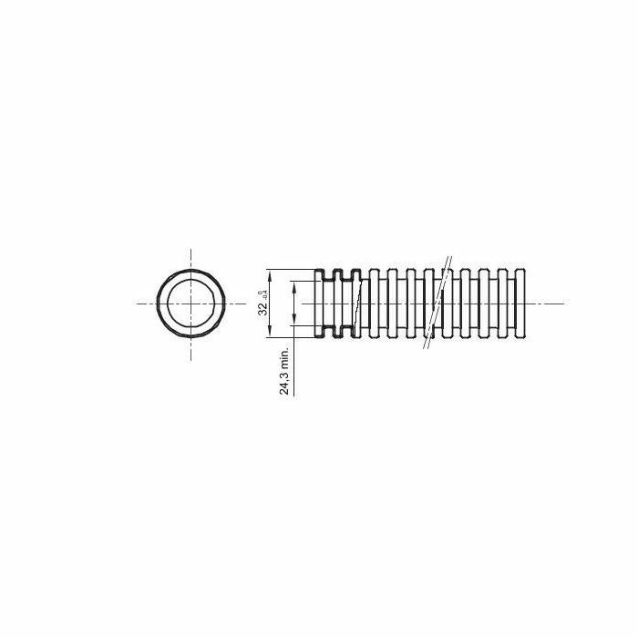 CIJEV SAMOGASIVA FK15 32/24,3 mm crna 750N DX15032R (za suhu gradnju)