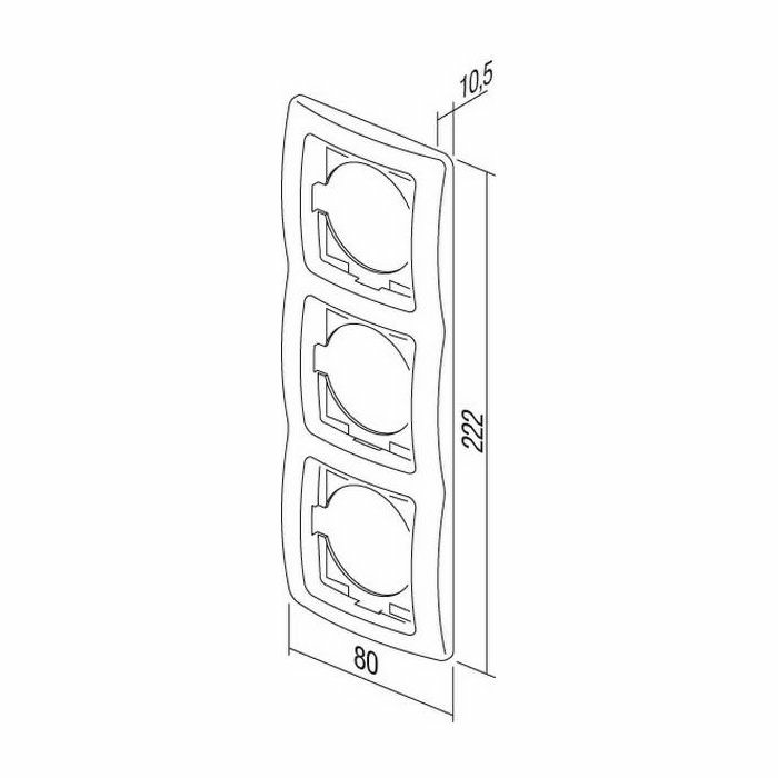 EKONOMIK OKVIR 3 bijeli okomiti OE31PW 24153