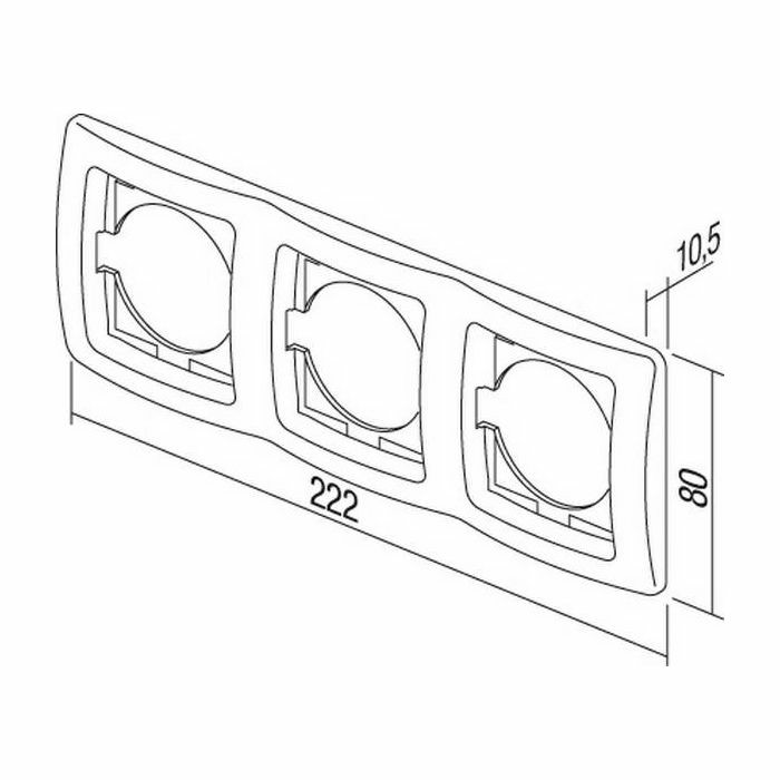 EKONOMIK OKVIR 3 bijeli vodoravni OE30PW 24151