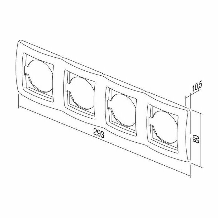 EKONOMIK OKVIR 4 bijeli vodoravni OE40PW 24445