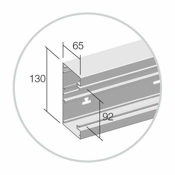 KANAL PARAPETNI OSNOVA MA130×65 zagasito srebrna RT20ES Al 28708