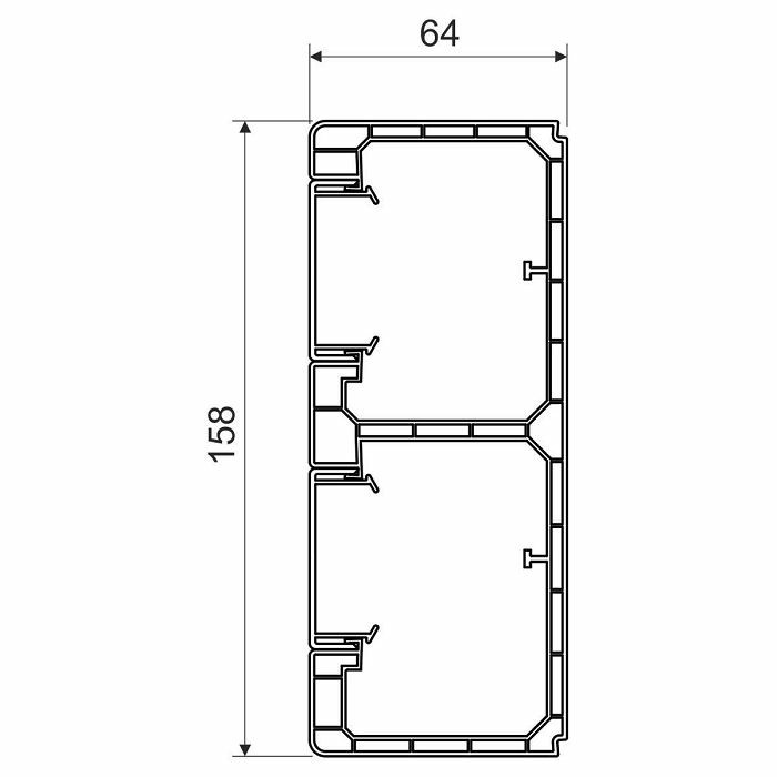 KANAL PARAPETNI PK 160×65 D 2-komorni za M45 (s poklopcem)