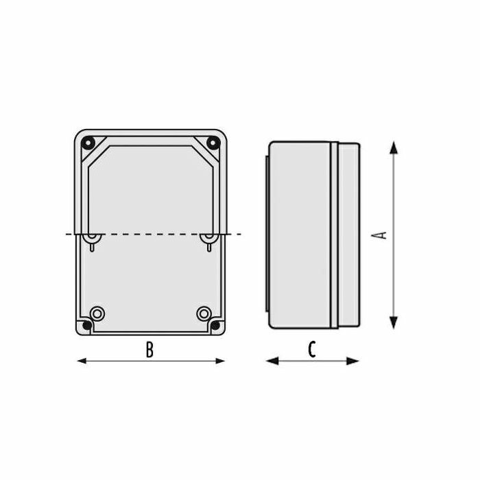 KUTIJA 100×100×50 nž crna IP65 55600 S Hilpress halogen free