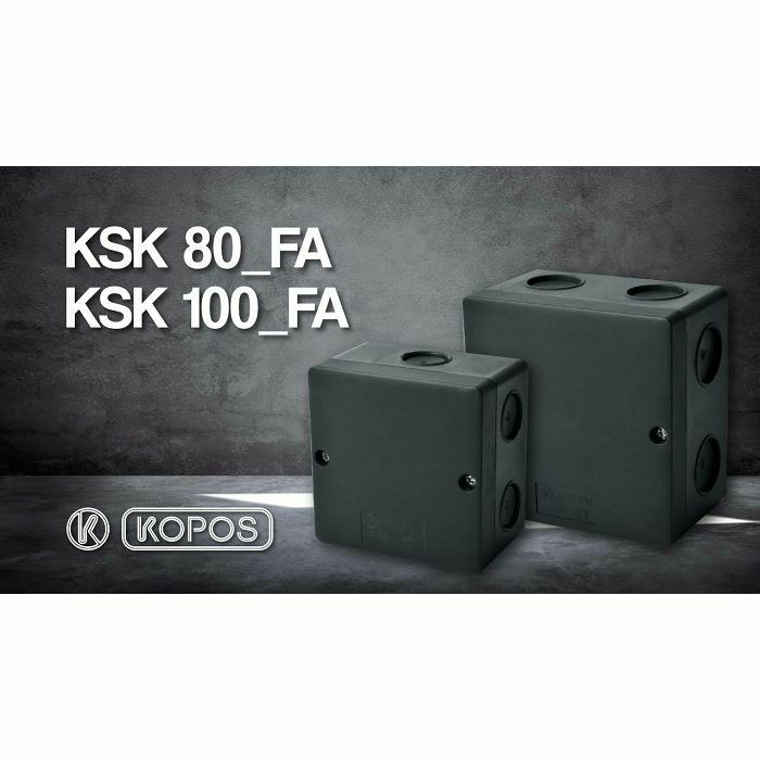 KUTIJA 81×81×35 nž IP66 crna (UV stabilna) KSK80FA Kopos