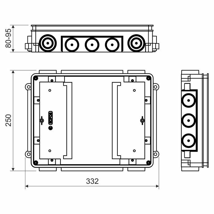 KUTIJA PODNA KUP 80  UNIVERZALNA 332×250×80