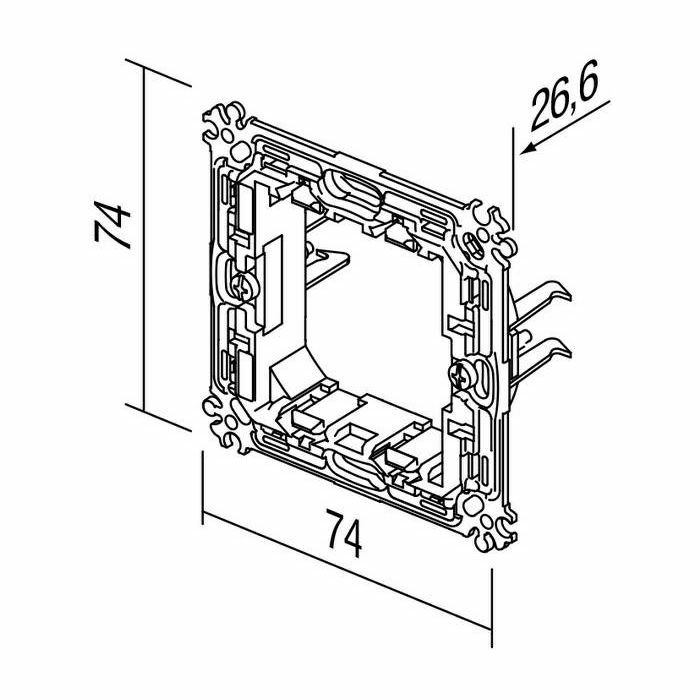 MODUL NOSIVI OKVIR 2M NM24 metalni s nožicama za pure/modul 2M