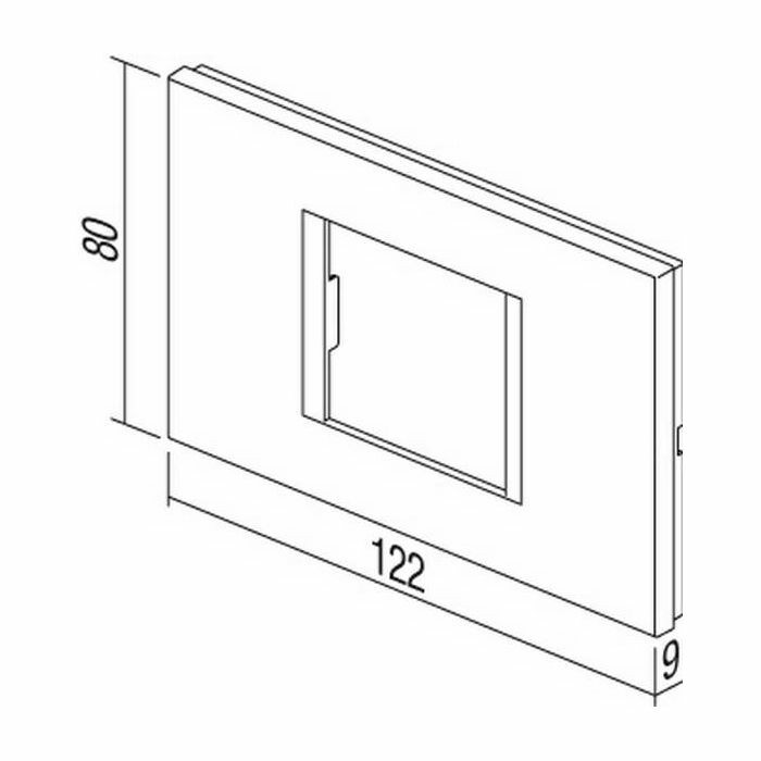 MODUL OKVIR LINE 2/3M bijeli(za fi 60/3M kutiju) OL23PW 24379