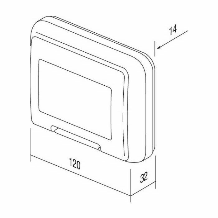 MODUL OKVIR+NOSAČ+POKLOPAC pž 3M IP55  bijela AQ31PW