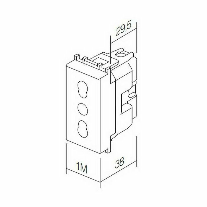 MODUL PRIKLJUČNICA EURO talijanska (2P+E) 1M bijela VM30PW 17689