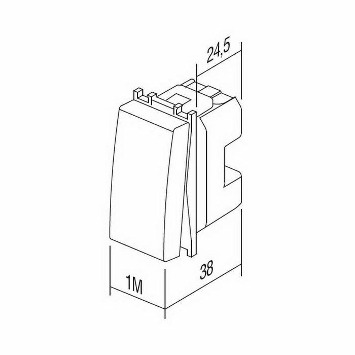 MODUL SKLOPKA obična 16A 1P SM10ESIN silver 15431