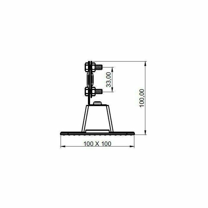 NOSAČ GPNK-03 AiSi PVC folija za PL vodič do 25mm ravni krov 057401