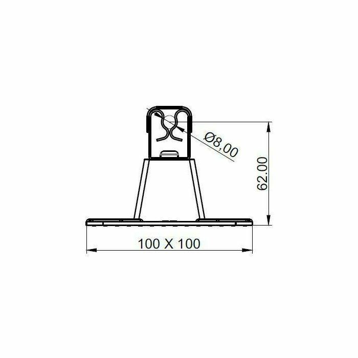 NOSAČ GPNK-03M AiSi PVC folija/lijepljenje za OV fi8-fi10mm ravni krov 057404