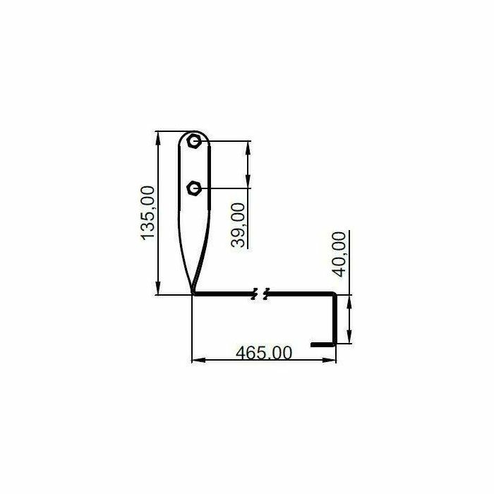 NOSAČ KROVNI CRIJEP GKNC-01 90° zakrivljeni AiSi PV 064101