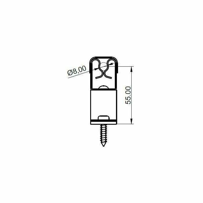 NOSAČ KROVNI LIM GKNL-03M 360° AiSi OV  (brtva GB02+vijak fi6) 107872