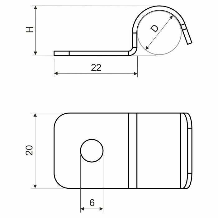 OBUJMICA METALNA 6706 PO (do 4mm)