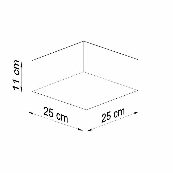 PLAFONJERA 1×E27 kvadratna bijela Sollux 0144