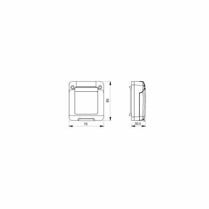 POKLOPAC (OKVIR) 2 MODULA IP65 GW27403 (za Q-din, Q-bo×)