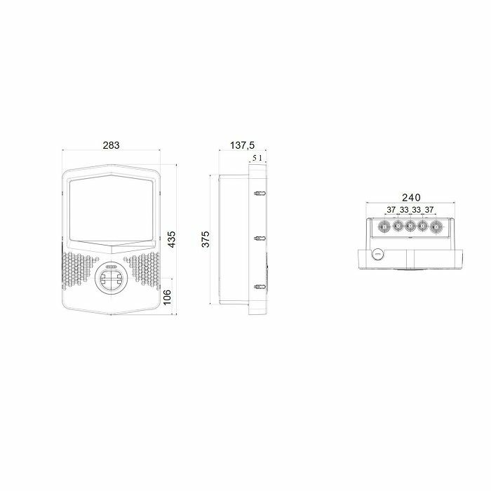 PUNJAČ EV TIP 2 3-fazni I-CON WB AUTOSTART 22kW T2S IP55 GWJ3004A