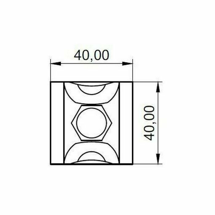 SPOJKA KRIŽNA GKS-04 40×40/2 AiSi OV/OV 026103