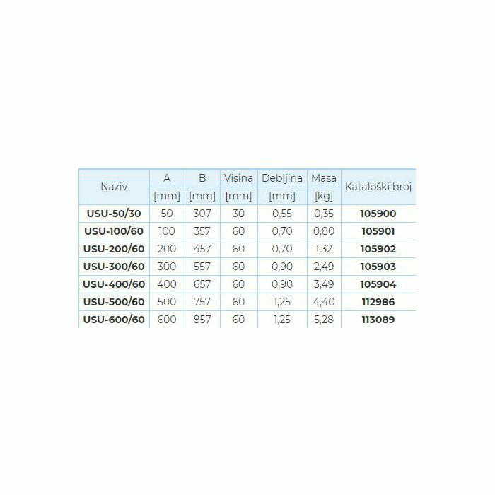 SPOJNICA KUTNA 90° USU-200/60 SC 105902 Metalis