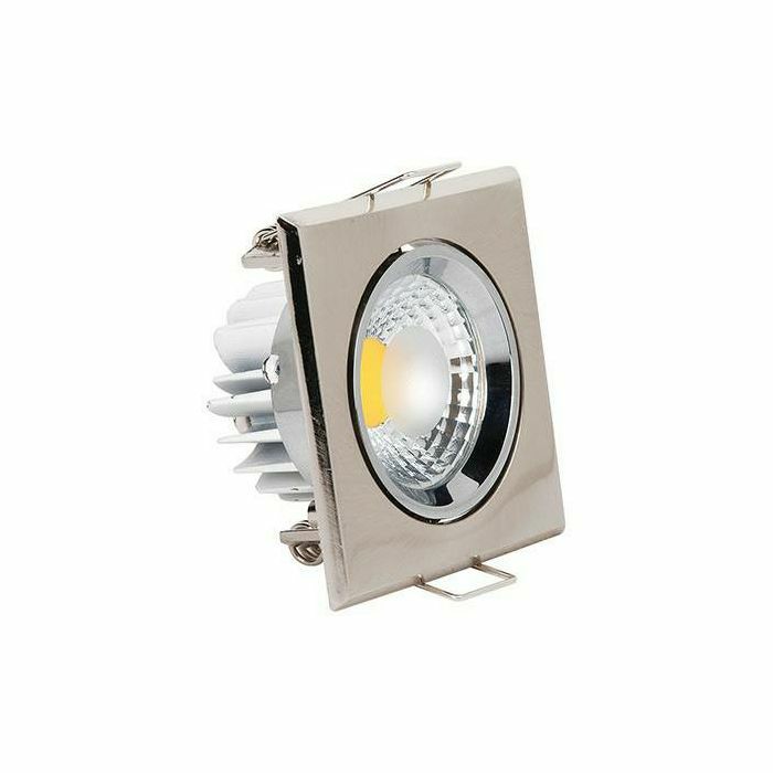 SVJETILJKA HL678L 3W LED cob IP20 2700K 230V ugradna kvadrat crom matt