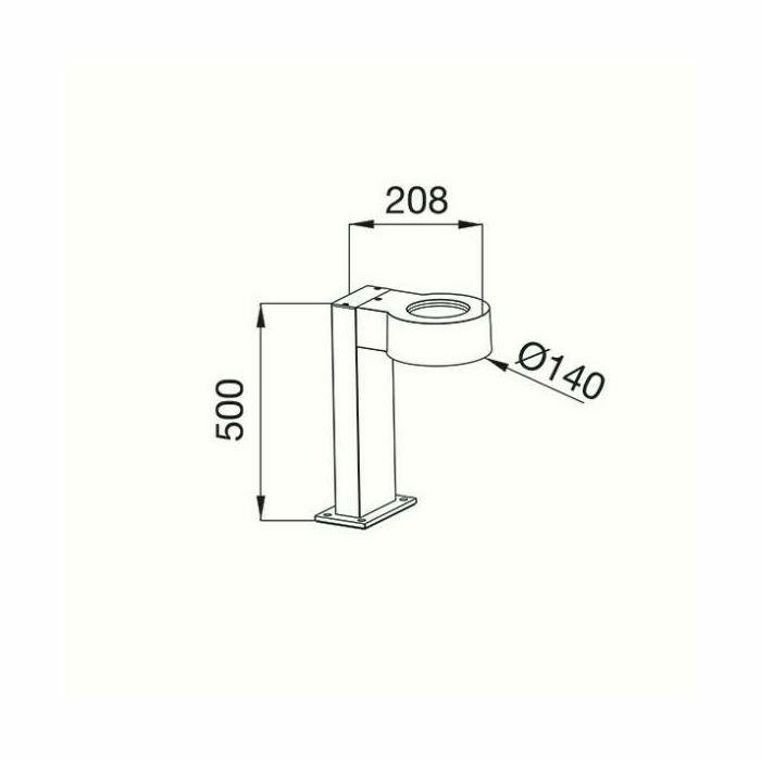 SVJETILJKA VANJSKA STAJAĆA 8W LED 650lm 3000K crna IP65 500mm GWF2300LR830