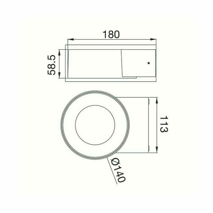 SVJETILJKA VANJSKA ZIDNA 8W LED 650lm 3000K bijela IP65 GWF2110FR830