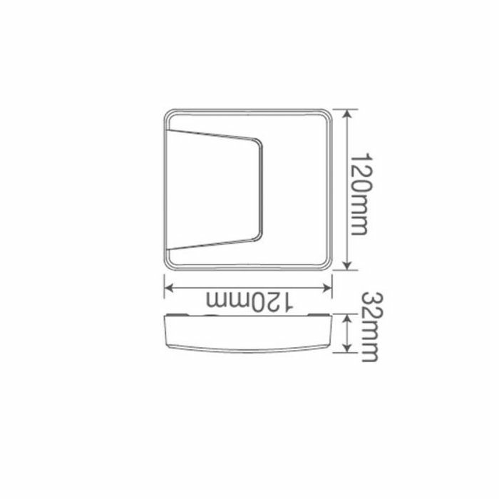 SVJETILJKA VANJSKA ZIDNA kvadratna LED 3W 4000K 114lm IP65 3410320