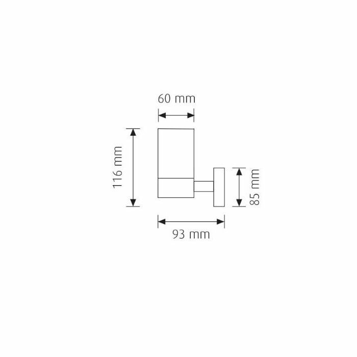 SVJETILJKA VANJSKA ZIDNA 1×GU10 35W 220V 3240540 IP44